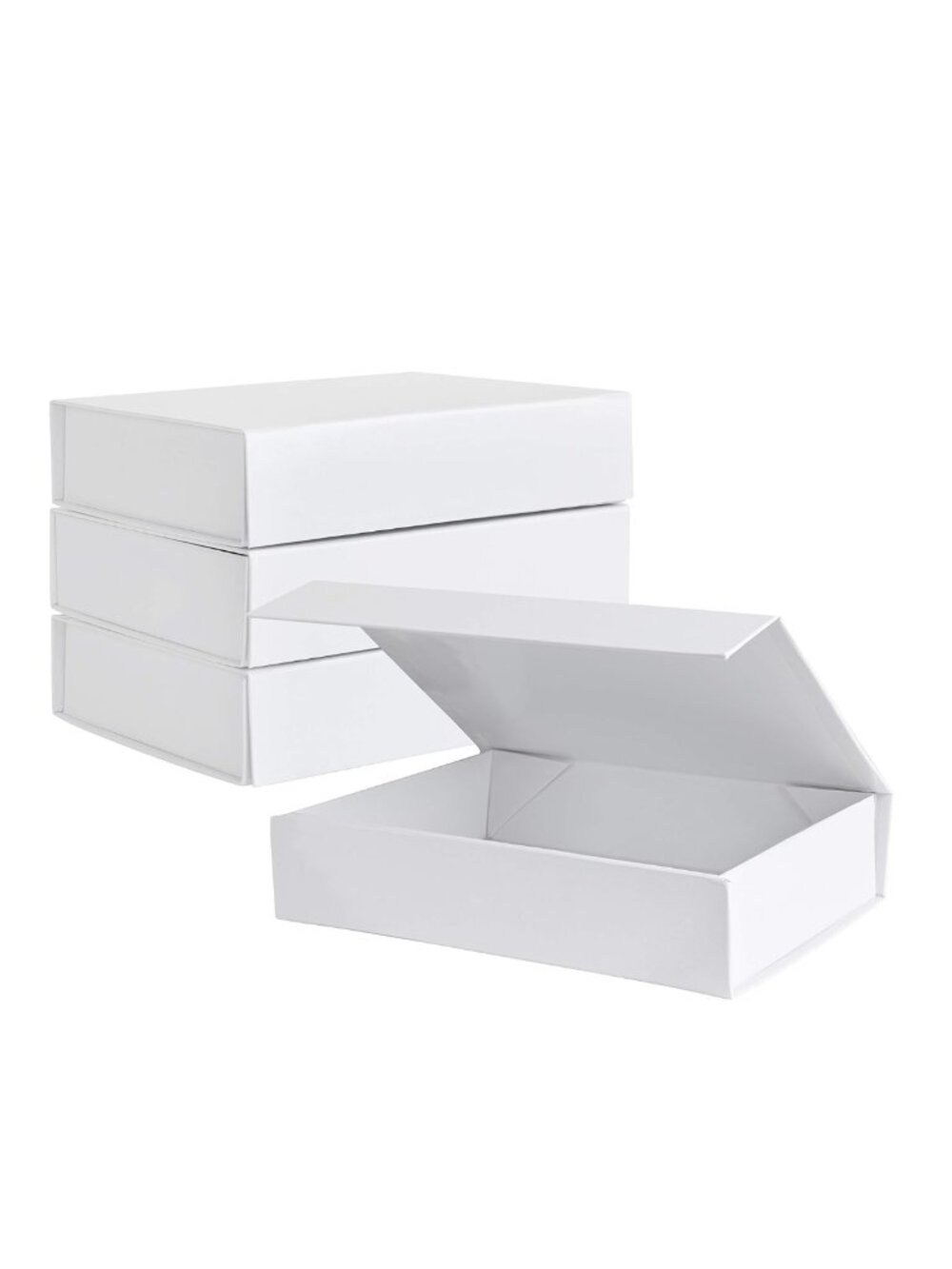 Magnetic Closure Gift Boxes Set of 2 Glossy Finish 7x5x1.6 Inch